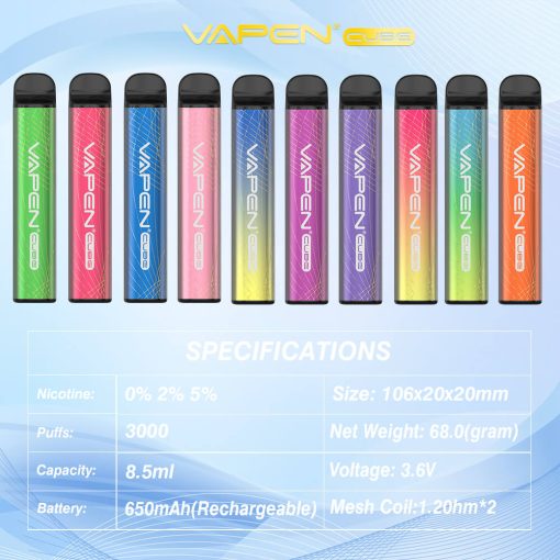 VAPEN CUBE 3000Puffs Disposable Vape Puff Bar Vaper Wape Poco Vapsolo Cheap Factory Price Vapor Fumot RandM Flavors