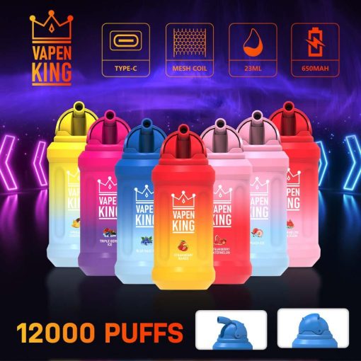 VAPEN KING 12000 Puffs Disposable Vape wga Fumot RandM Aroma Bang Box Vaper Wape Popular Flavors Wholesale Cheap Factory