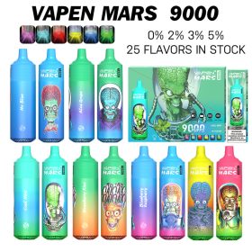 VAPEN MARS 9000 Puff Disposable Vape RANDM Tornado 9K Bottom RGB Light Best Flavors Ack Vaper Wape