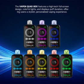 VAPEN QUAD BOX 20000 Puffs Disposable Vape Full Screen Indicator 4 Level Power Adjustable Vaping Mode Puff Geekbar Vplay Vaper