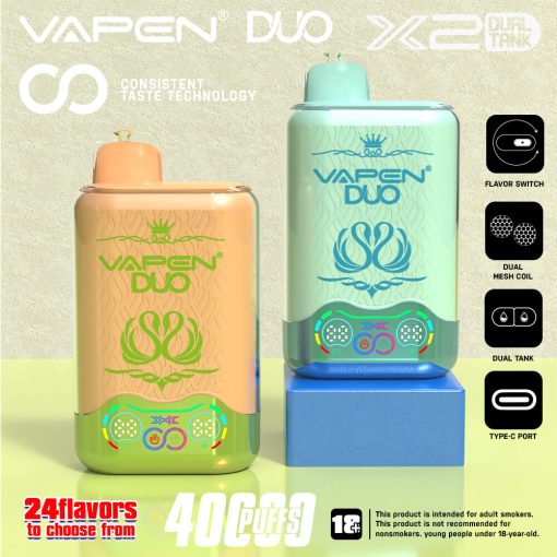 2025 VAPEN DUO 40K Puff 2in1 Switch Double Flavors 40000 Puffs Disposable Electronic Cigarette Wholesale I Vape Pen Vaper Dual Tank Coil EU Warehouse Fast Shipping Vapsolo Twins Triple 20000 30000 puff